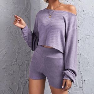 Knit set purple